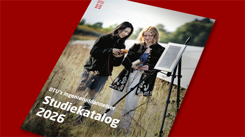 Billede af forsiden af DTU's studiekatalog 2026
