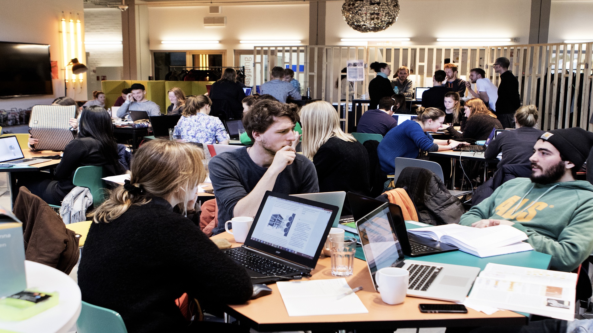 Students in teachin environment at DTU